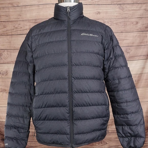 Eddie Bauer Other - Eddie Bauer Jacket Mens Small Gray EB650 Down Puffer Full Zip Lightweight